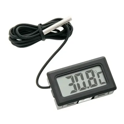 Digital panel thermometer with LCD display and probe