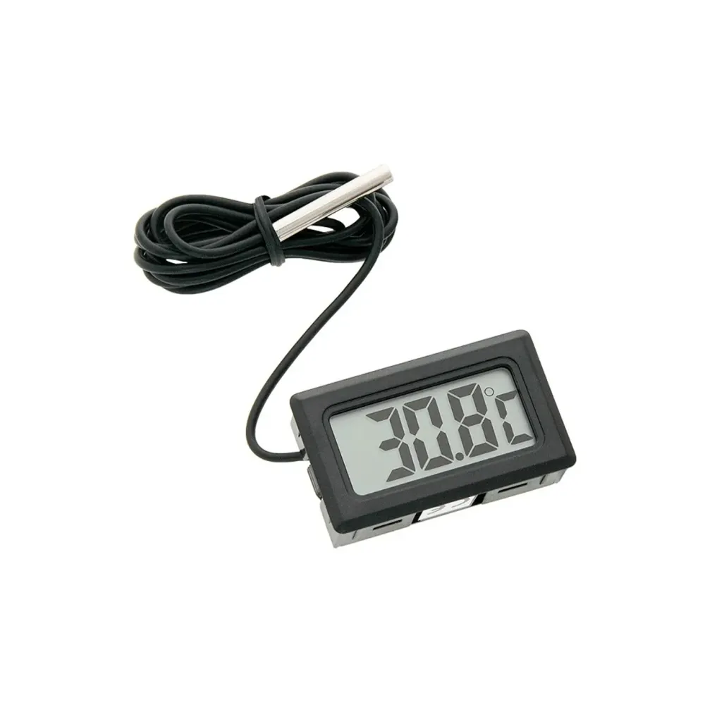 Digital panel thermometer with LCD display and probe