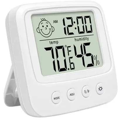 Thermometer hygrometer with alarm clock