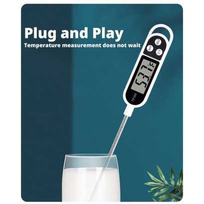 Digital food thermometer with LCD display
