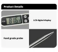 Digital food thermometer with LCD display