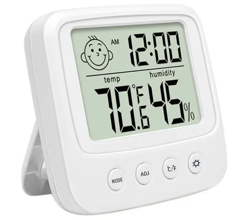 Thermometer hygrometer with alarm clock