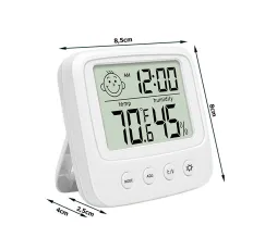Thermometer hygrometer with alarm clock