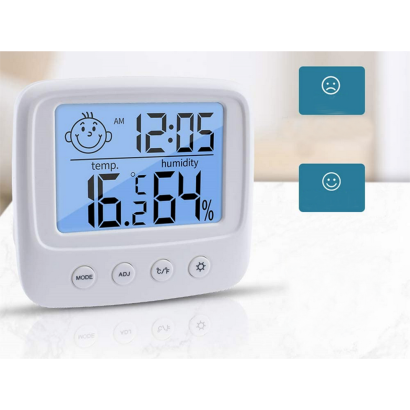 Thermometer hygrometer with alarm clock