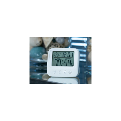 Thermometer hygrometer with alarm clock